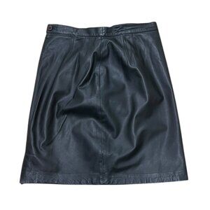 Women’s Vintage Saks Fifth Avenue skirt leather black 1990s